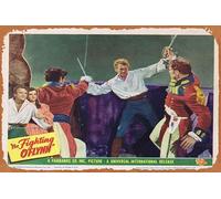 Zuhhgii Vintage Classic Movie Poster Tin Sign THE FIGHTING O'FLYNN Lobby Card 8 Douglas Fairbanks Jr. Helena Carter Retro Metal Film TV Poster Gift Karaoke Bar Pub Club Decorative Wall Plates Man Cave