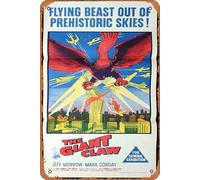 Zuhhgii Vintage Classic Movie Poster Tin Sign THE GIANT CLAW Daybill Movie poster 1957 Science Fiction Retro Metal Film TV Poster Gift Karaoke Bar Pub Club Decorative Wall Plates Man Cave Home Decor