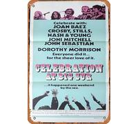 Zuhhgii Vintage Classic Old Movie CELEBRATION AT BIG SUR Daybill Movie Poster Joan Baez Crosby Stills and Nash Film Poster Metal Tin Sign TV Poster Gift Karaoke Bar Pub Club Decorative Wall Plates Man