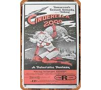 Zuhhgii Vintage Classic Old Movie CINDERELLA 2000 Original Daybill Movie poster Sexploitation Sci Fi Film Poster Metal Tin Sign TV Poster Gift Karaoke Bar Pub Club Decorative Wall Plates Man Cave Home