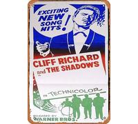 Zuhhgii Vintage Classic Old Movie CLIFF RICHARD AND THE SHADOWS Original 1960s Daybill Movie Poster Film Poster Metal Tin Sign TV Poster Gift Karaoke Bar Pub Club Decorative Wall Plates Man Cave Home