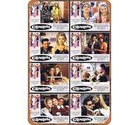 Zuhhgii Vintage Classic Old Movie CLUELESS Original Lobby Card Set Alicia Silverstone Stacey Dash Brittany Murphy Film Poster Metal Tin Sign TV Poster Gift Karaoke Bar Pub Club Decorative Wall Plates