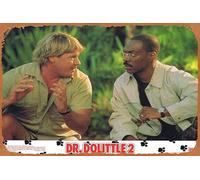 Zuhhgii Vintage Classic Old Movie DR DOLITTLE 2 Original Lobby Card 3 Eddie Murphy Steve Irwin Film Poster Metal Tin Sign TV Poster Gift Karaoke Bar Pub Club Decorative Wall Plates Man Cave Home Decor