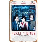 Zuhhgii Vintage Look Metal Sign Reality Bites A comedy about love in the '90s 1994 Movie Poster Retro of Classic Old Film Poster Metal Sign Bar Gift Wall Art Decor Tin Sign - 8x12inch.