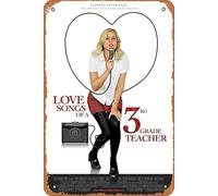 Zuhhgii Vintage Love Songs of a Third Grade Teacher movie poster Tin Sign,Television Poster Gift Wall Decor Art for Gift Film TV Karaoke Man Cave Musical Bars,Cafes,Bar Club,Pubs 8x12 inch Inch Metal