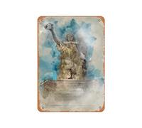 Zuhhgii Vintage Metal Poster - Giordano Aita The Insurgent People Monument Tin Sign 12 X 8 Inches Suitable for Wall Decoration of Bar,Cafe,Garage,Man CAVE