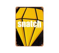 Zuhhgii Vintage Metal Poster - HDMI2K Snatch Minimal Movie Poster - A Guy Ritchie Film Tin Sign 12 X 8 Inches Suitable for Wall Decoration of Bar,Cafe,Garage,Man CAVE