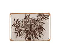 Zuhhgii Vintage Metal Poster - Julia Khoroshikh Ash-Tree In Brownscale Tin Sign 12 X 8 Inches Suitable for Wall Decoration of Bar,Cafe,Garage,Man CAVE