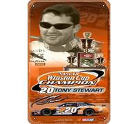 Zuhhgii Vintage Metal Signs,Funny Tony Stewart "Big-Time Champ" - Racing Reflections 2003 Poster Sign Wall Art Decor Plaque for Musical Man Cave Farmhouse Bar Pub Club Cafe Bathroom Movie Poster Tin