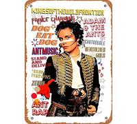 Zuhhgii Vintage Metal Tin Sign Adam Ant Music Icons Pop Art Musical Bar Pub Cafe Wall Kitchen Bathroo Poster Karaoke Retro Decor Art 8x12 inch