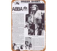 Zuhhgii Vintage Movie Poster ABBA THE MOVIE Very Rare AUSTRALIAN Movie Press Sheet Australian Tour Tin Sign,Retro of Classic Old Film Poster Metal Sign Bar Gift Karaoke Club Man Cave Wall Decoration