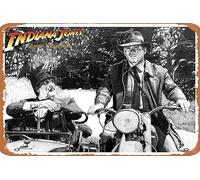 Zuhhgii Vintage Movie Poster Tin Sign Indiana Jones and the Last Crusade Classic Film Decor Wall Art Painting Poster Musical Bar Pub Cafe Wall Kitchen Bathroo Poster Karaoke Retro Decor Art 8x12 inch