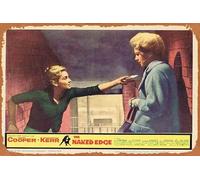 Zuhhgii Vintage Movie Poster Tin Sign THE NAKED EDGE Vintage Lobby Card 5 Gary Cooper Deborah Kerr Retro of Classic Old Film Poster Metal Sign TV Bar Wall Club Restaurant Man Cave Wall Decoration 8x12