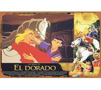 Zuhhgii Vintage Movie Poster Tin Sign THE ROAD TO EL DORADO Original Lobby Card 1 Kevin Kline Kenneth Branagh Retro of Classic Old Film Poster Metal Sign TV Bar Wall Club Restaurant Man Cave Wall