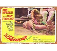 Zuhhgii Vintage Movie Poster Tin Sign THE SWINGER Lobby Card 1 Ann-Margret Anthony Franciosa Retro of Classic Old Film Poster Metal Sign TV Bar Wall Club Restaurant Man Cave Wall Decoration 8x12