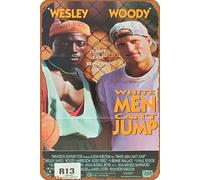 Zuhhgii Vintage Movie Poster White Men Can't Jump 1992 Tin Sign,Retro of Classic Old Film Poster Metal Sign Bar Gift Karaoke Club Man Cave Wall Decoration 8x12 Inches Plaques.