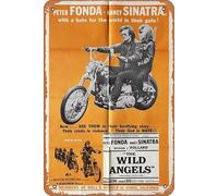 Zuhhgii Vintage Movie Poster Wild Angels,The Late 1960's Tin Sign,Retro of Classic Old Film Poster Metal Sign Bar Gift Karaoke Club Man Cave Wall Decoration 8x12 Inches Plaques.