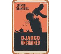 Zuhhgii Vintage Tin Sign Django Unchained Funny Classic Musical Bar Pub Cafe Wall Kitchen Bathroo Poster Karaoke Retro Decor Art Home Decoration Metal Sign 8x12 inch