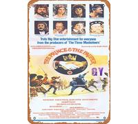 Zuhhgii Vintage Tin Sign THE PRINCE AND THE PAUPER Rare daybill movie poster Oliver Reed Mark Lester Retro of Classic Old Film Poster Metal Sign TV Bar Man Cave Wall Decor 8x12 Inches.
