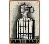 Zuhhgii Werner Herzog Film Retrospective, Polish Poster Film Movie Vintage Retro Tin Sign 8”x12” Gift Musical Karaoke Man Cave Bars Cafes Decor Retro Art Decorations Wall Decor Movie Poster Metal