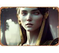 Zuhhgii Woman Of The Land Of Wonder People Pop Culture Concept Art Metal Tin Sign - 8x12 Vintage Look Poster Wall Decor Plaque