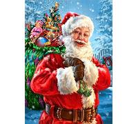 ZUHK 5D Christmas Diamond Painting Kits,Adults DIY Diamond Art Cross Stitch Paint by Numbers,fit for Christmas Home Wall Decor 30x40cm (D)