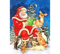 ZUHK 5D Christmas Diamond Painting Kits,Adults DIY Diamond Art Cross Stitch Paint by Numbers,fit for Christmas Home Wall Decor 30x40cm (G)