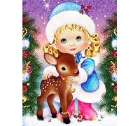 ZUHK 5D Christmas Diamond Painting Kits,Adults DIY Diamond Art Cross Stitch Paint by Numbers,fit for Christmas Home Wall Decor 30x40cm (B)