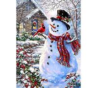 ZUHK 5D Christmas Diamond Painting Kits,Adults DIY Diamond Art Cross Stitch Paint by Numbers,fit for Christmas Home Wall Decor 30x40cm (Snowman)