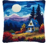 ZUHK Latch Hook Cushion Cover Kit fit for Beginners，Starry Night and Forest