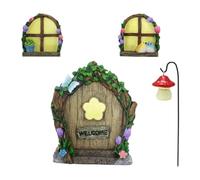 ZUHK Miniature Fairy Gnome Home with Micro Resin Mushroom - Fit for Tree Statues, Yard & Garden Sculpture - Outdoor Decor Accessory (Flower)