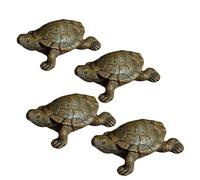 ZUHK Resin Tortoise Statue,4 Pcs Turtle Miniature Figurines,Tortoise Figurine fit for Fairy Garden,Fish Tank,Garden Lawn,Pond and Patio Decor