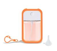 Zuhose Mini Refillable Perfume Spray Bottle with Silicone Case Compatible with Touchland Hand Sanitizer Spray (Fit for 1.69 FL OZ/50 mL Ver), Keychain + Funnel for Power Mist and Glow Mist