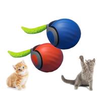ZUICC 2PCS Speedy Tail 2.0, Speedy Tail Cat Toy, USB Rechargeable Smart Cat Toys Ball, Automatic Moving Cat Toy Ball, Interactive Cat Toy for Indoor Cats, Two Speed Adjustment