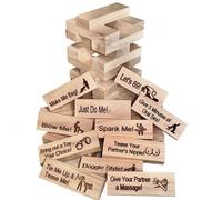 ZUICC Couple Game Blocks, Super Naughty Block Tower Game, Valentine Tumbling Tower Stacking Blocks Game, Wooden Naughty Date Night Ideas, Couple Dare Questions and Challenges