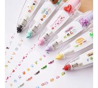 ZUICC DIY Lace Decoration Tape Pen, 6PCS Decorative Masking Tape, Novelty Cute Kawaii White Out Correction Tape Pen Stationary School Supplies, Creative Cartoon Pattern Decorative Pen Tape