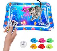 ZUICC Glow Pad for Cats,2025 Upgrade Glow Pad For Cats - Thickened Leak Proof Water Mat With Motion-Triggered Lights & Floating Fish,Cat Toys For Hunting Play