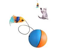 ZUICC Interactive Cat Ball Toy, Automatic Moving Cat Ball Toy with Fake Mouse, Automatic Moving Cat Ball Toys, Smart 360° Automatic Rolling Cat Ball Toys (Blue)
