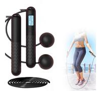 ZUICC Skipping Rope with Counter, (Gravity Ball with/without Rope), Gravity Ball Jump Rope, Weighted Jump Rope with Counter, Jump Ropes for Fitness, Smart Skipping Rope for Women Men (Black)