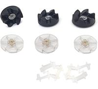 Zuikn Replacement Parts for NutriBullet Blender 600W 900W 1000W 1200W Series,Top Base Gear & Rubber Blade Gear with Shock Pad ,Blade Replacement Parts Compatible with NutriBullet blender