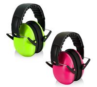 Zuimei 2 Pack Ear Defenders Kids, Adjustable Children Earmuffs Ear Protectors, Noise Cancelling Headphones, Headband Hearing Protection Earmuffs for Boys Girls Baby,Red and Green