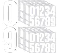 Zuimei 200 Pcs 10cm White Number Stickers For Wheelie Bins Large Waterproof Stick On Numbers For Mailbox,Door,Window,Classroom,Residence,Car,Address Number