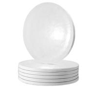 Zuimei 6-Pack 10-Inch Round Cake Boards, White, 12mm Thick Drum Boards for Sponges, Fruit, Wedding Cakes