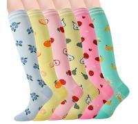 Zuimei 6 Pairs 20-30 mmhg Compression Socks for Women Men