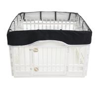 Zuisfau Dog Playpen Mesh Cover, Fits 36 Inch 4-Panel Regular Square Plastic Exercise Pen, Black, Telescopic Buckle Connections (Note: Cover Only, Playpen Not Included)