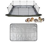 Zuisfau Waterproof PVC Cage Liner Guinea Pig Rabbit 150x100cm Silver/Green