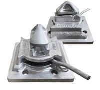 ZUIWAN 2PCS Dovetail Deck Mount Twist Lock, Heavy Duty Shipping Containers Manual Side Twist Lock,for ISO 1161 Standard Container Security on Ship Deck, Trailers & Ground