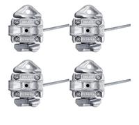 ZUIWAN 4 pcs Galvanized Heavy Duty Manual Twist Lock for Sea Rail Shipping Container - Casting Steel No Lever Required for Standard Container