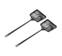 ZUJIABAO 2Pcs Square Aquarium Fish Tanks Fishing Net Portable Long Handle Landing for Float Item Cleanning Tool Enduring Long Handle Dip