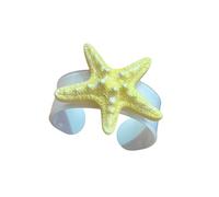 ZUJIABAO Coastal Themed Bangle Crafted from Comfortable Resin for Seaside Trip and Styles Statements Oceanics Inspired Jewelry